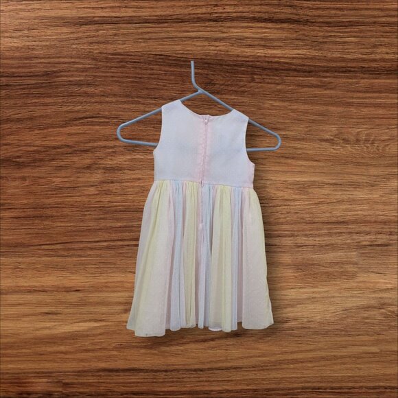 Bonnie Jean 4T Girls Pastel Glitter Dress & Pink Nannette sweater Cardigan Set - Picture 5 of 9